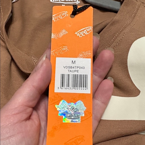 Von Dutch Taupe Logo Tee M - Picture 9 of 9